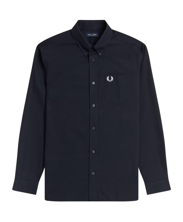 Fred Perry Navy Oxford Shirt Classic Style