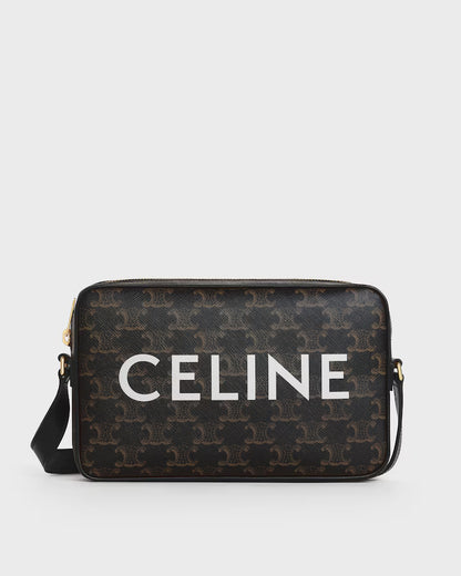 MEDIUM MESSENGER BAG IN Triomphe Canvas with Celine Print