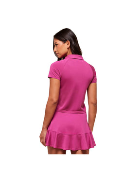 Gymshark Retro Seamless Midi Polo Winning Pink