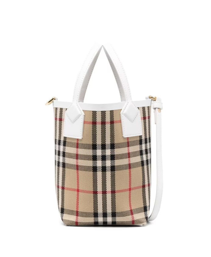 Vintage-Check Tote Bag