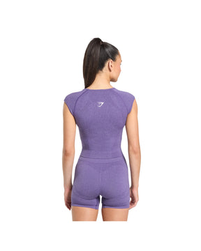 Gymshark Vital Scoop Neck Top Functional Purple Marl