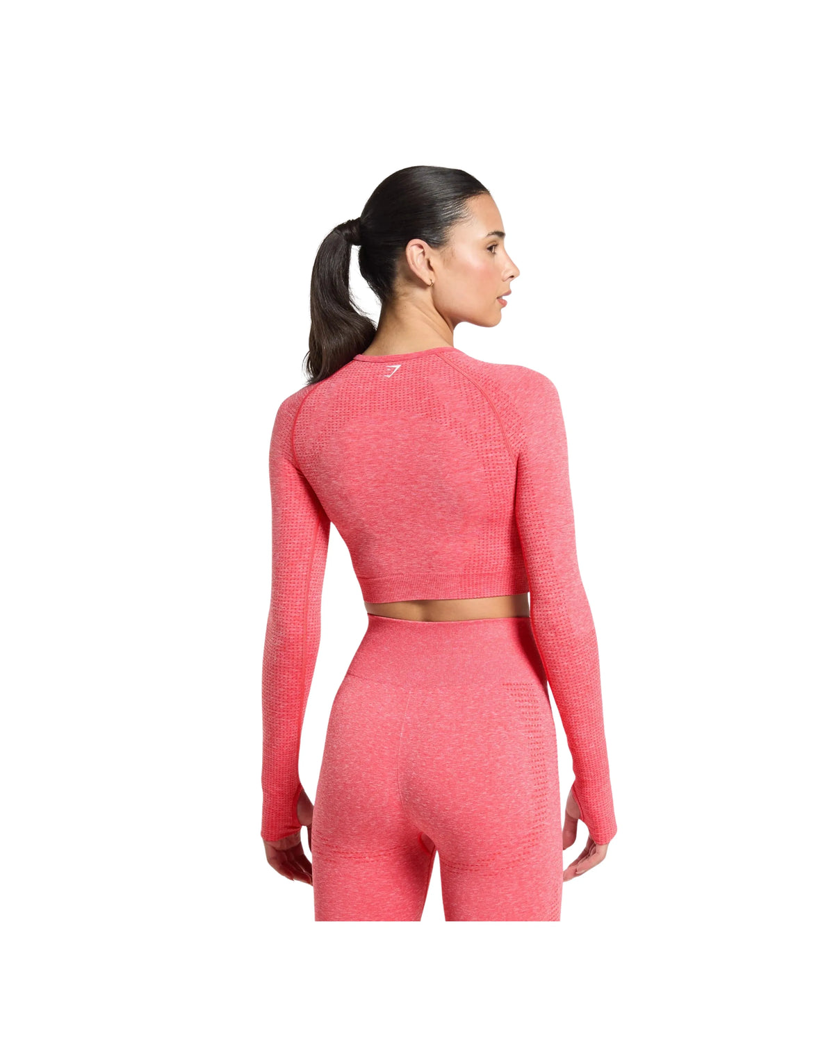 Gymshark Vital Crop Top Coral Red Marl