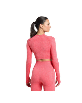 Gymshark Vital Crop Top Coral Red Marl