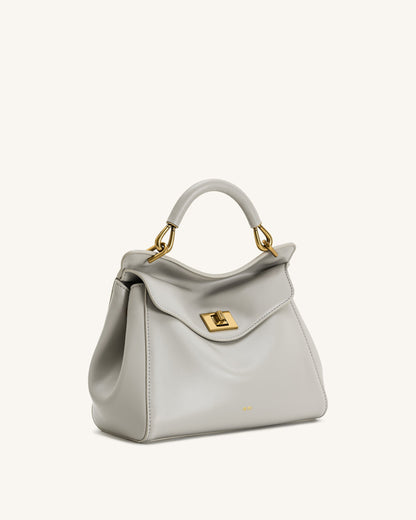 Lucia Classic Top Handle Bag - Coffee Brown