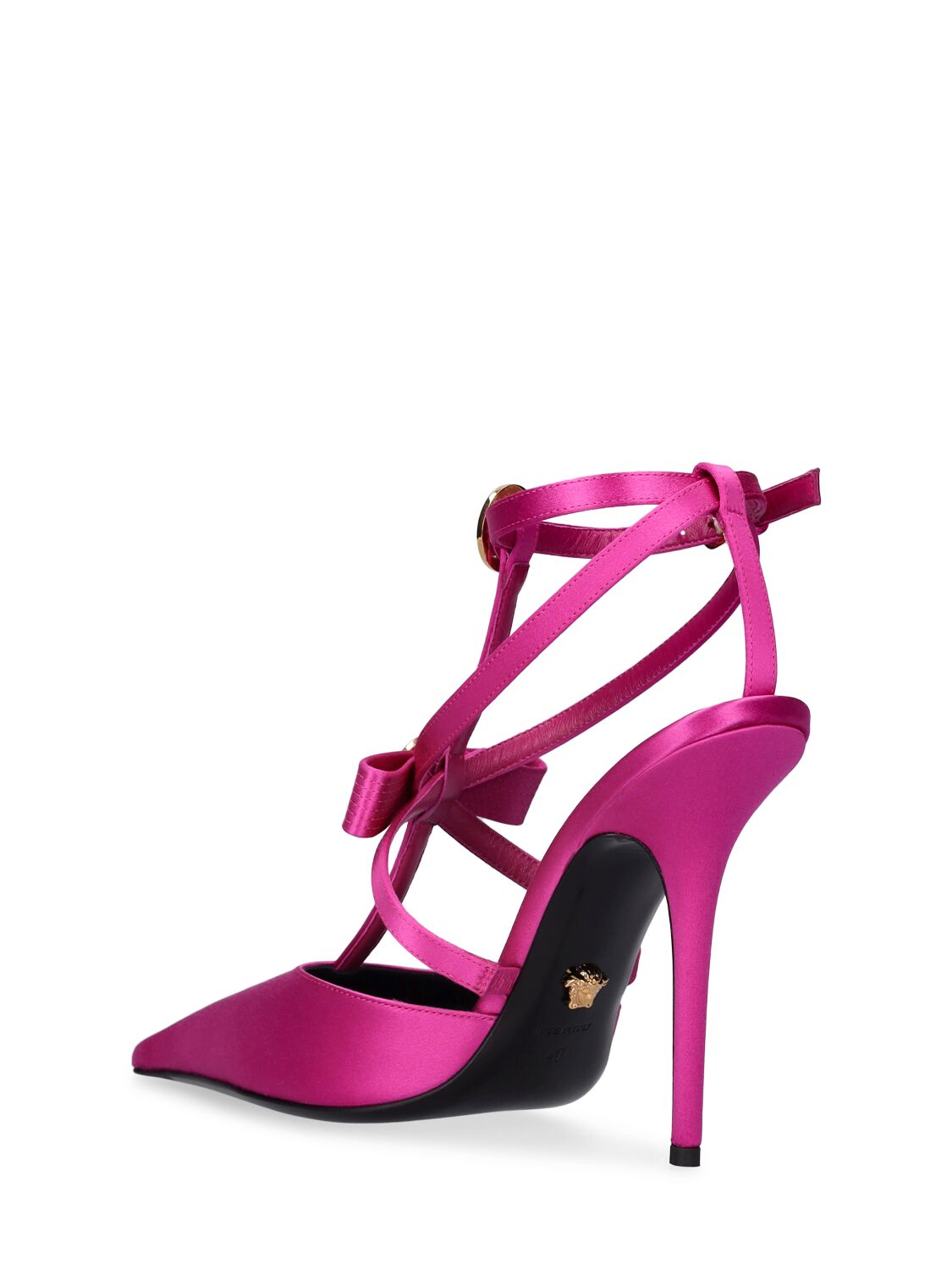 Versace 110mm Satin slingback heels