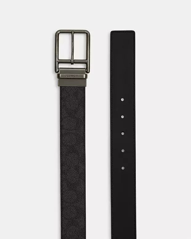 Double Bar Buckle Cut To Size Reversible Belt, 38 Mm
