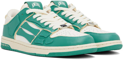 AMIRI Blue & White Collegiate Skel Top Low Sneakers