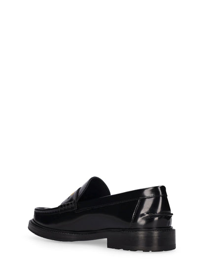 Moschino Moschino 25mm Moschino College leather loafers - Size: UK 6 Loafers | Shop From The Mirage