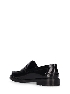 Moschino 25mm Moschino College leather loafers