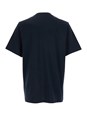 Msgm Blue Crewneck T-Shirt with Print on the Front in Cotton Man