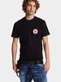 Dsquared2 Black T-Shirt with Chest Logo Application in Cotton Man