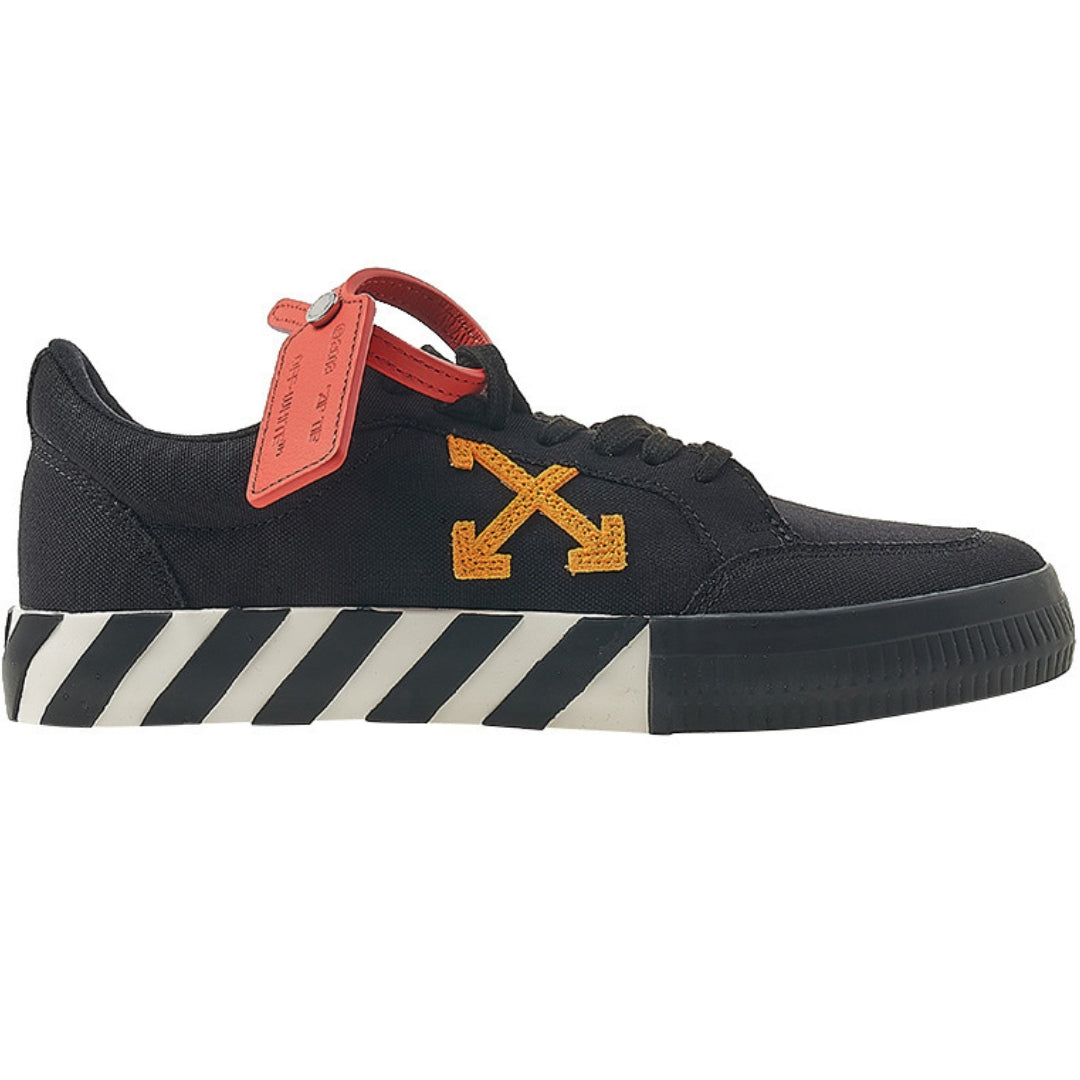 Off White Off-White Vulc Low Orange Design Black Sneakers - Size: UK 8 Sneakers | Shop From The Mirage