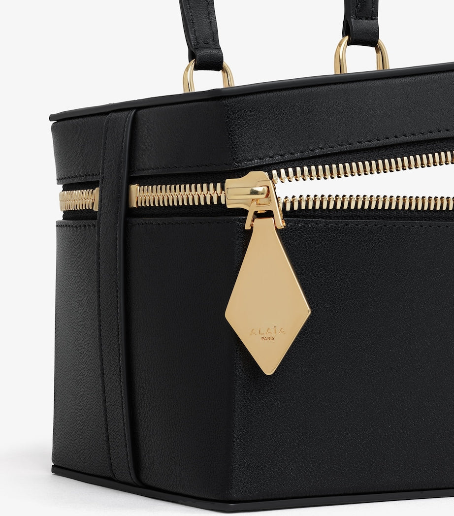 Leather Cube Vanity Bag
