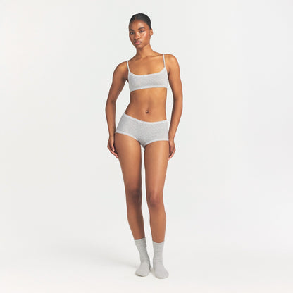 Lightweight Cotton Pointelle Lace Boy Short
