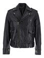 Golden goose 'Norwood' Black Jacket with Lapels and Patch Pockets on the Front in Grained Leather Man