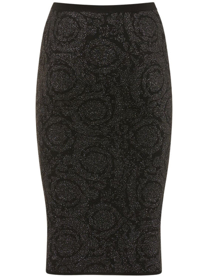 Versace Versace Barocco lurex knit midi skirt - Size: XS Skirts | Shop From The Mirage