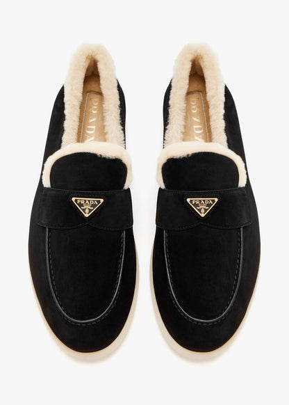 Prada Suede Black loafers