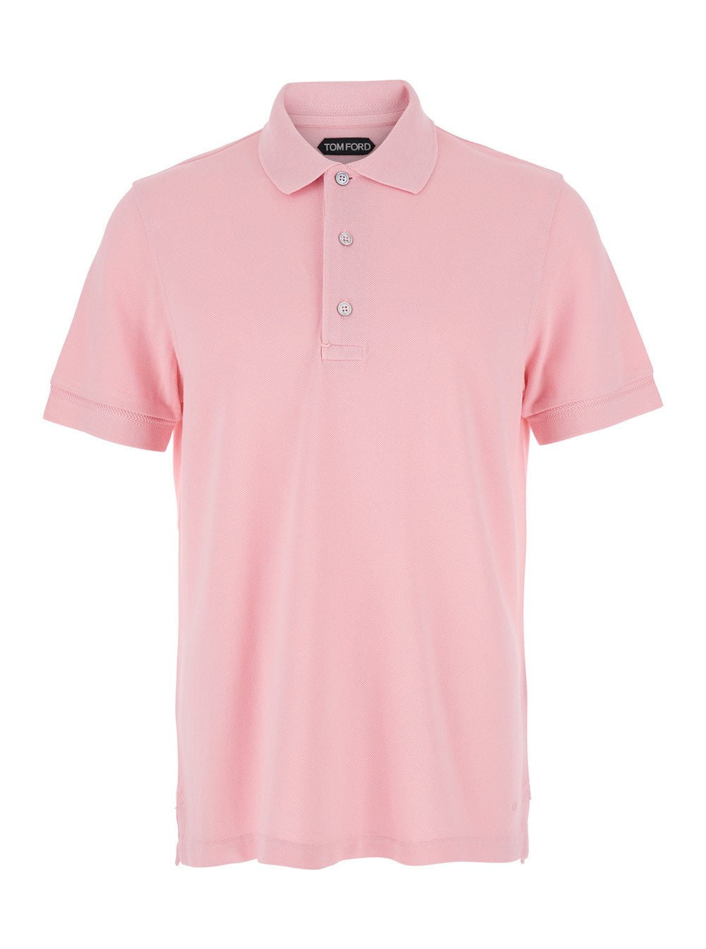 Tom ford Pimk Short-Sleeves Polo in Cotton Piquet Jersey Man