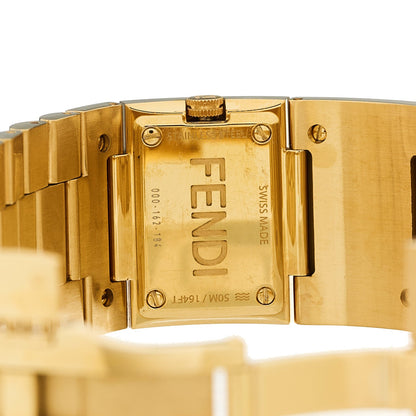 Fendi Stainless Steel 22mm Graph Quartz Watch Gold