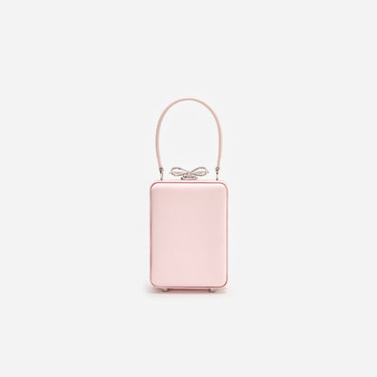 Pink Satin Floral Beaded Micro Bag