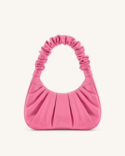 Gabbi Ruched Hobo Handbag - Light Yellow