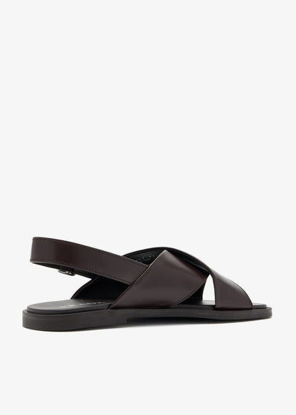 Prada Crisscross leather sandals
