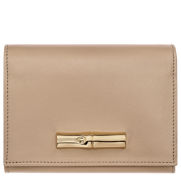 Le Roseau Compact wallet Root - Leather