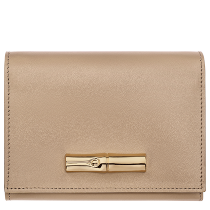 Le Roseau Compact wallet Root - Leather