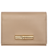 Le Roseau Compact wallet Root - Leather