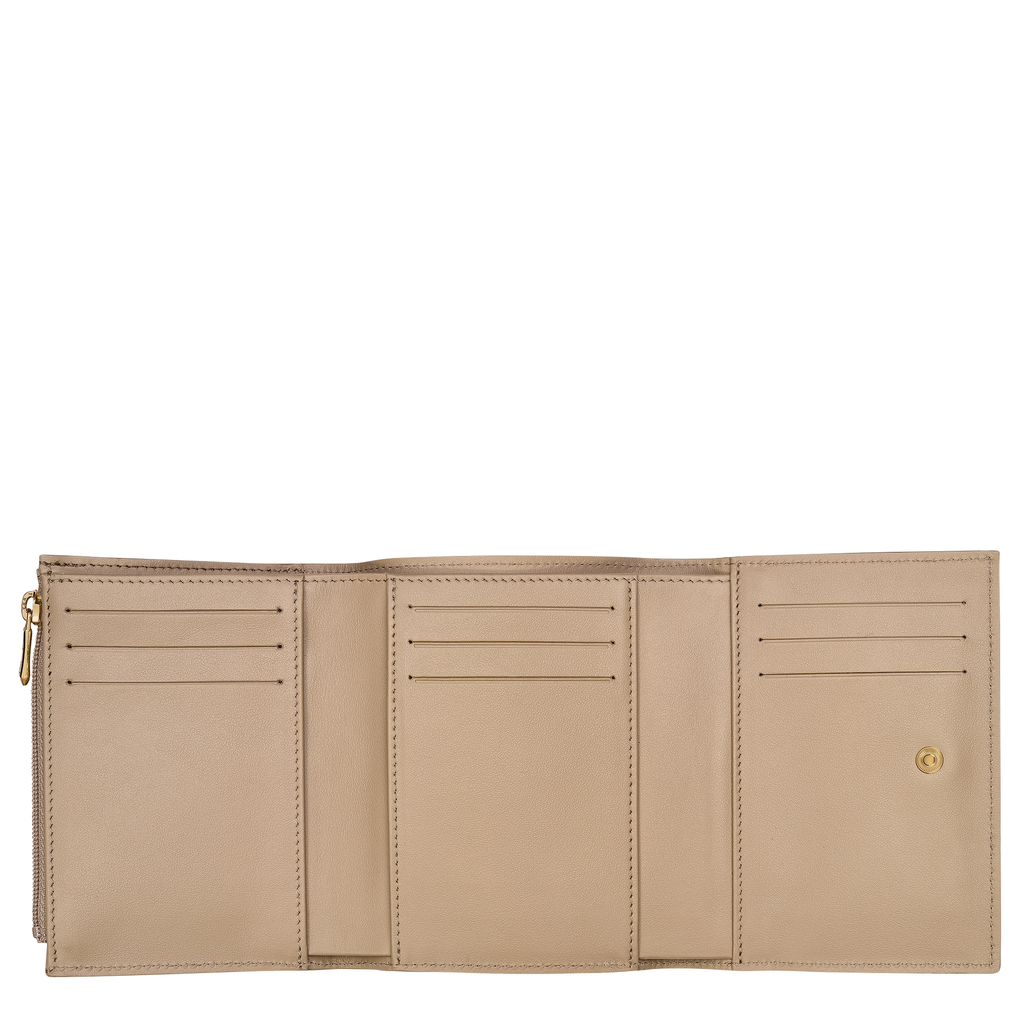Le Roseau Compact wallet Root - Leather