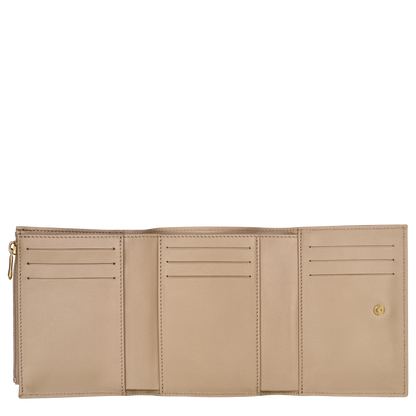Le Roseau Compact wallet Root - Leather