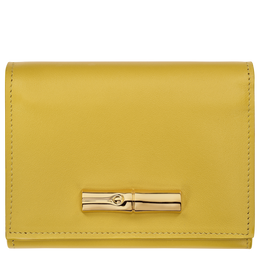 Le Roseau Compact wallet Ginger - Leather