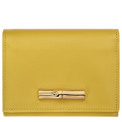 Le Roseau Compact wallet Ginger - Leather