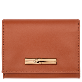 Le Roseau Compact wallet Bark - Leather