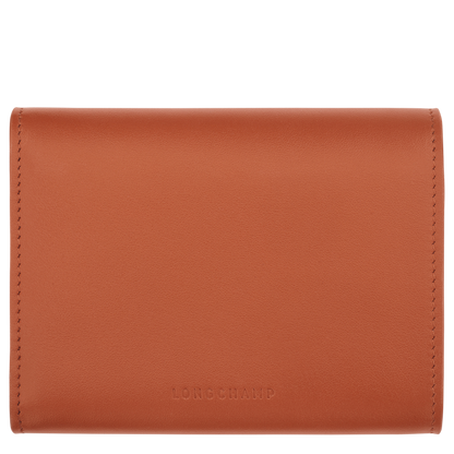 Le Roseau Compact wallet Bark - Leather