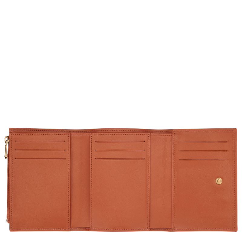 Le Roseau Compact wallet Bark - Leather