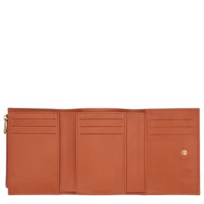 Le Roseau Compact wallet Bark - Leather