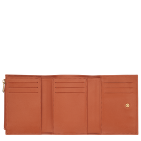 Le Roseau Compact wallet Bark - Leather