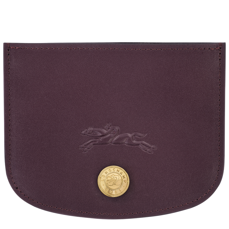 Épure Card holder Eggplant - Leather