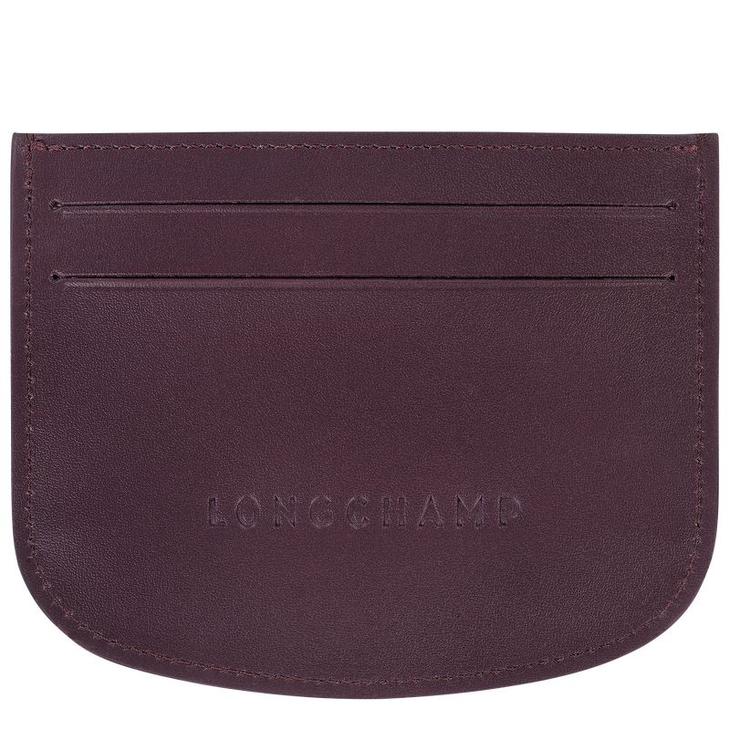 Épure Card holder Eggplant - Leather