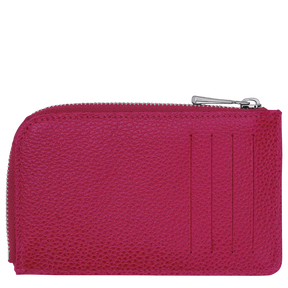 Le Foulonné Card holder Beetroot - Leather