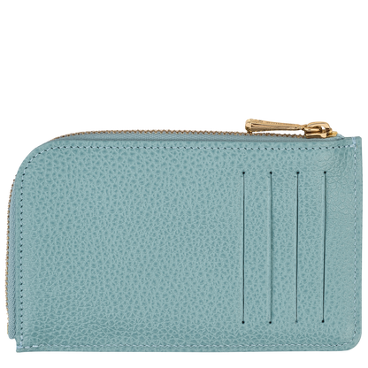 Le Foulonné Card holder Eucalyptus - Leather