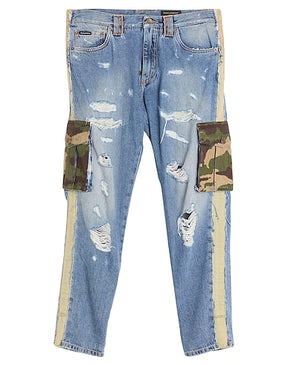 DOLCE&GABBANA DENIM TROUSERS