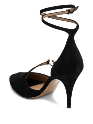Ferragamo 95mm Molly ankle-wrap peep-toe pumps