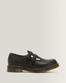 8065 Virginia Leather Mary Jane Shoes — Black