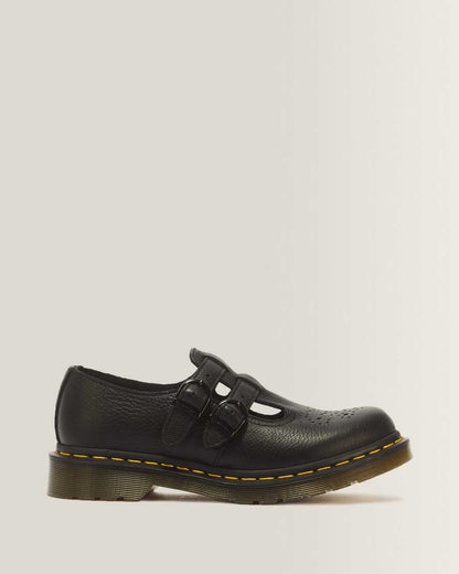 8065 Virginia Leather Mary Jane Shoes — Black
