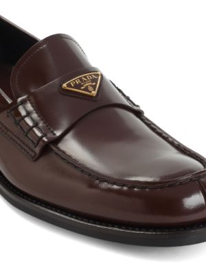 Prada triangle-logo loafers
