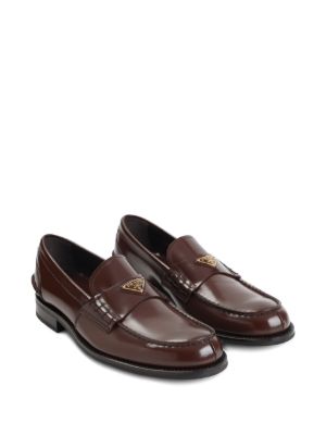 Prada triangle-logo loafers