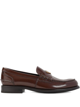 Prada triangle-logo loafers