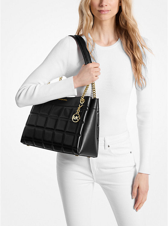 Susan Medium Quilted Leather Tote Bag